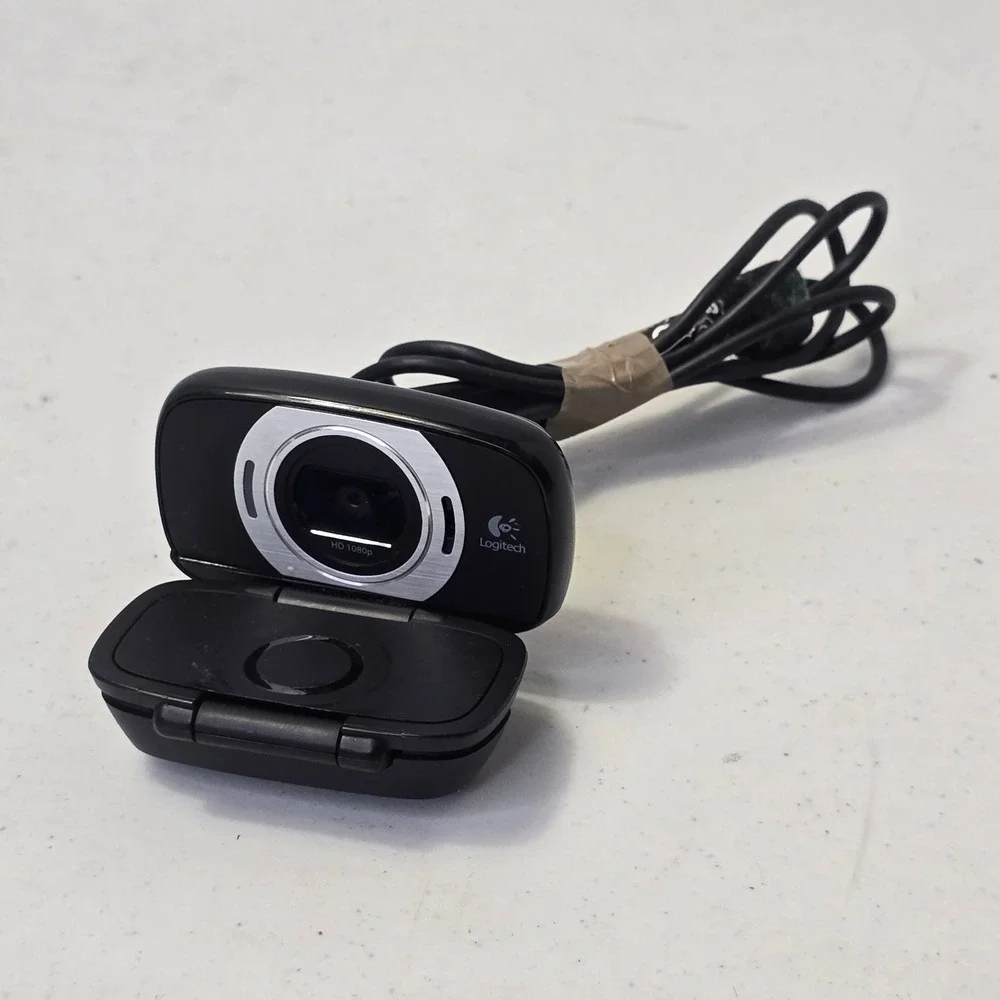 Logitech C615 Portable HD Webcam 1080p Tested Working V-U0027 Folding